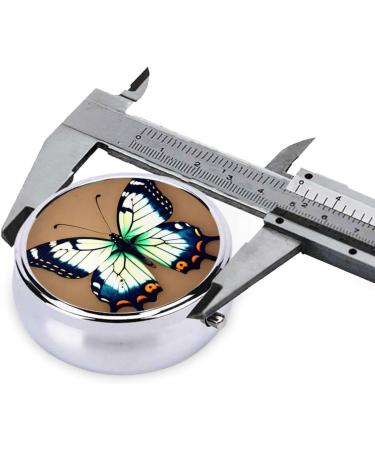 Shop Cute Little Butterfly Round Pill Box - 3 Compartment Organizer for Travel & Purse - Buy Online on GoSupps.com