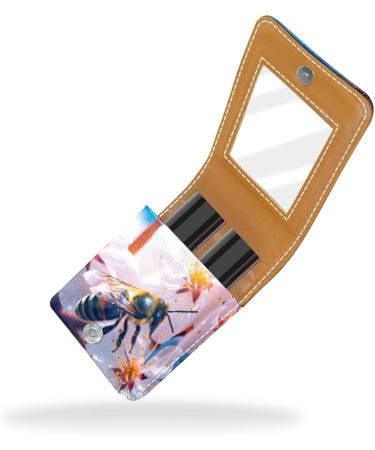 Travel Lipstick Organizer Case | Portable Makeup Bag with Mirror | Bee Flower M941x0krhh - Perfect for International Shipping - Buy Online on GoSupps.com