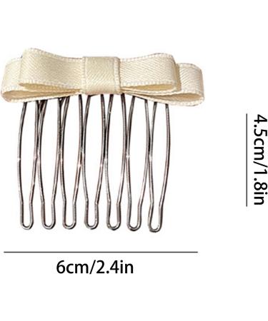 amangul Ribbon Bowknot Hair Comb for Girl Hairpin Comb Hairclip Barrettes for Women Side Bangs Sweet Hair Styling Tool(Black) - Buy Online on GoSupps.com