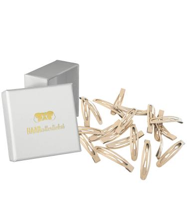 HAARallerliebst hair clips small (20 pieces | beige | 4.3cm) including box for storage (box color: white)
