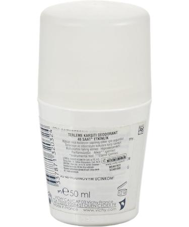 Vichy D odorant Anti-Transpirant 48H Roll-On Prot ge et R gule Sans Alcool Sans Parfum Pour Peaux Sensibles 50 ml 50 ml (Lot de 2) - Buy Online on GoSupps.com