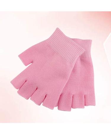 SUPVOX Finger Touch Screen Gloves Gel Heals Dry Skin and Cracked Hands Fingerless Moisturizing Gloves (Pink) - Buy Online on GoSupps.com