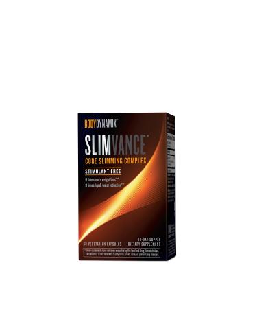 BodyDynamix Slimvance Core Slimming Complex Supplements | Supports Reduction in Body Fat and Increased Energy | Achieve Weight Loss Goals | Stimulant Free, Vegetarian Formula | 60 Capsules 60 Count (Pack of 1)