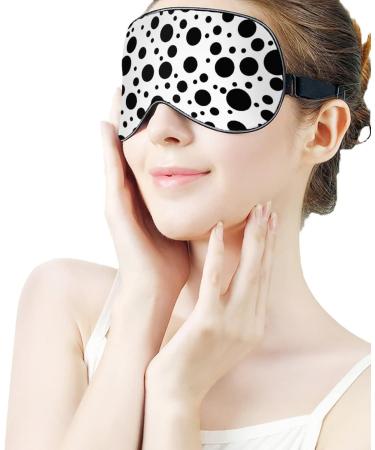 Chaotic Black Dots Sleep Mask for Women | Adjustable Eye Shades Cover with Elastic Strap - Perfect for Sound Sleep - Buy Online on GoSupps.com