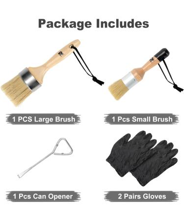Premium Chalk Paint Brush Set with Gloves and Opener - Wax Brushes for Home Decor - Chalk Paint Brushes for Furniture Paintings  DIY Art Crafts Large Wood - Buy Online on GoSupps.com