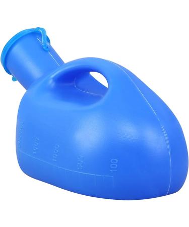 Urinals for Men - 2000mL Thick Plastic Mens Bedpan Bottle with Lid - Travel Urine Collection ContainersMale Portable Pee Bottles - Happy - Buy Online on GoSupps.com