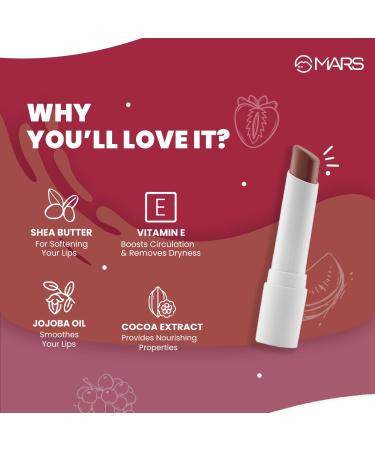 MA..RS/Aqua Splash Tinted Lip Balm Enriched with Shea Butter Jojoba Oil Vitamin-E & Cocoa Extract | Repair Chapped Lips | Non-Sticky Moisturising & Nourishing (3.0 gm) (03-DRAGON FRUIT) - Buy Online on GoSupps.com