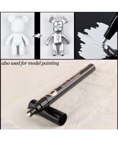 Nail Art Graffiti Pen Set - Waterproof Gold Silver Marker Pens for DIY Abstract French Manicure - 2Pcs Liners Brush for Mirror Effect Nails - Buy Online on GoSupps.com