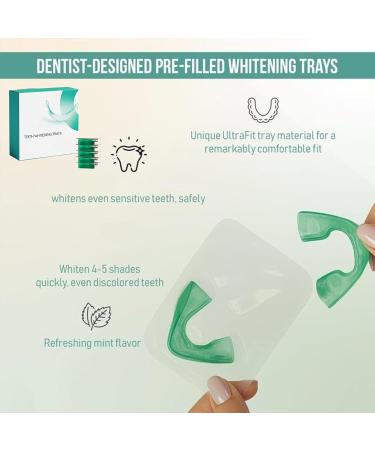 Teeth Whitening Trays Prefilled Whitening Kit Professional Tooth Cleaning Trays with Refreshing Mint Flavor for Men Women Easy At Brightening Solution for Health & Hygiene - Buy Online on GoSupps.com