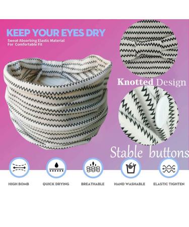 Boho Button Headband Set for Women - Wide Nurse Mask Hair Band with Button, Elastic Sports Headwear and Ear Saver - Perfect for Yoga, Workout and Everyday Wear - Buy Online on GoSupps.com
