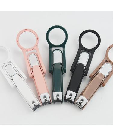 Nail Clippers with Magnifying Glass Stainless Steel Fingernails & Toenails Clippers for Elderly Professional Nail Trimmer Reduce Eye Strain & Easy Grip (Brown) - Buy Online on GoSupps.com