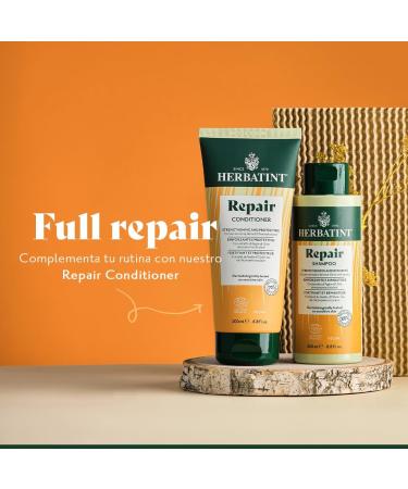  Herbatint Herbatint Repair and Strengthening Shampoo 260 ml | Organic Shampoo for Stressed and Damaged Hair | 98% Natural Ingredients with Olive Moringa Aloe Vera and Betaine  - Buy Online on GoSupps.com