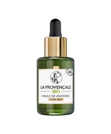 La Provençale – L'Huile de Jouvence Night Serum – Certified Organic Face Care – Organic Olive Oil AOC Provence – For All Skin Types, Even Sensitive – 30 ml