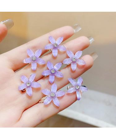 Mini Flower Claw Clips Set - 40pcs Rhinestone Hair Barrettes for Girls - Buy Online on GoSupps.com
