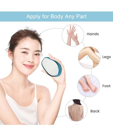 Crystal Hair Eraser: Reusable Magic Painless Hair Remover for Women - Washable Blue Hair Remover for Arms, Legs, and Back - Buy Online on GoSupps.com
