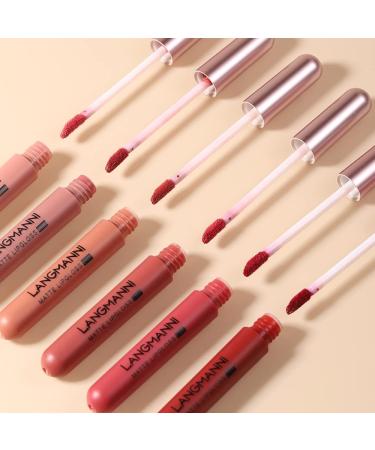 6 Colors Matte Lip Gloss Set - Moisturizing Non-Stick Cup Velvet Lipstick | Buy Online Worldwide - Buy Online on GoSupps.com