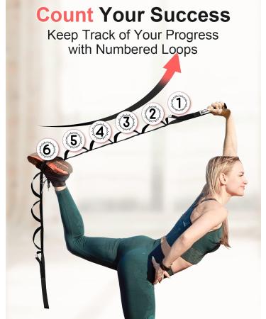 Tumaz Stretching Strap - 10 Loop Non-Elastic Yoga Strap for Home Workouts - Physical Therapy, Yoga, Pilates - Extra Thick, Durable, Soft - Original Black - Buy Online on GoSupps.com