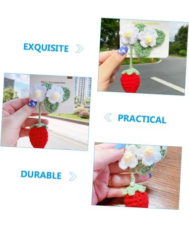 DRESSOOS Strawberry Car Mirror Pendant rear view mirror accessories kawaii hair accessories strawberry accessories braided hair clips lovely hair clips child decorate girl cotton - Buy Online on GoSupps.com