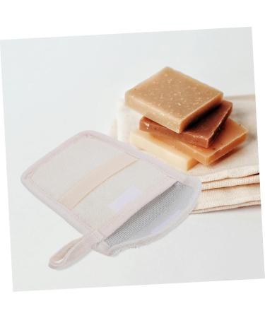 SOESFOUFU 3pcs Handmade Soap Storage Bag Sponges for Bathing Cleaning Sponges Drawstring Wash Bag Black Flax - Buy Online on GoSupps.com