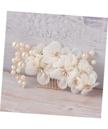 BIUDECO Women Hair Accessory Wedding Headwear Silver Barrettes Hair Accessories for Women Bridal Comb Clip Flower Hairpin Bridal Hair Red Flower Hair Clips Miss Hair Comb White The Flowers - Buy Online on GoSupps.com