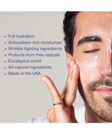 Disco Face Moisturizer for Men - Hydrating Anti-Aging Formula with Vitamin C All-Natural & Paraben Free Eucalyptus Scent 2oz - Shop Internationally - Buy Online on GoSupps.com