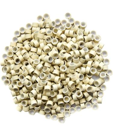 500pcs 5.0X3.0X3.0mm Silicone Micro Rings Links Beads for Hair Extensions (Blonde) 500 pieces Blonde - Buy Online on GoSupps.com