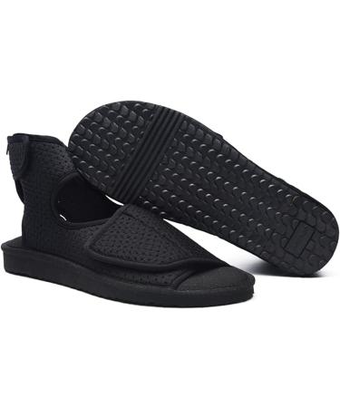 WCXTY Unisex Edema Shoes for Swollen Feet - Comfortable Breathable Diabetic Slippers Wide Width Lightweight - Machine Washable - 8.5 Black - Buy Online on GoSupps.com