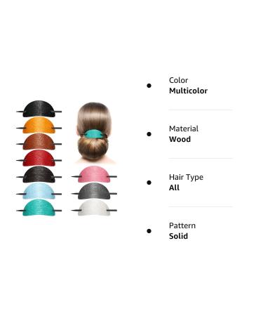 Vivid Style 10 Leather Hair Clip with Stick - Oval Shape Hair Barrette for Women and Girls - Buy Online on GoSupps.com