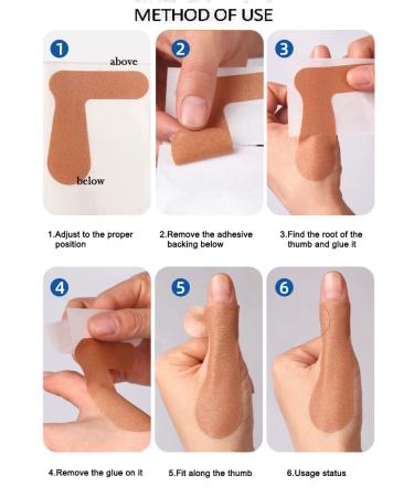 Thumb Support Brace Tape - 20 PCS Big Toe Strap Thumb Guard & Pain Relief for Tendonitis & Hallux Valgus - Buy Online on GoSupps.com
