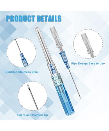Stainless Steel 22G IV Catheter Needles - 5Pcs Piercing Kit for Ear Nose Lip Tongue Belly Navel Nipple Cartilage, Hollow Needles for Piercing - Buy Online on GoSupps.com