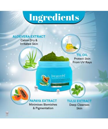 Aloe Vera & Papaya Face Scrub - 400g | Exfoliating Scrub for Glowing Skin | Best Facial Care | International Shipping Available - Buy Online on GoSupps.com