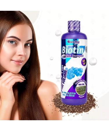 Biotina Fortified Jumbo Size Shampoo (32oz) - Blueberry Fragrance with Biotin Chia & Wheat Germ - International Shipping Available - Buy Online on GoSupps.com