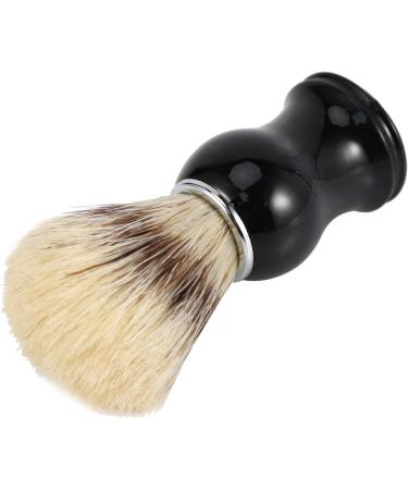 Jiklophg Men's Razor Brush - Wild Boar Bristles Facial Beard Cleaning Tool & Hairbrush with Resin Handle | International Shipping - Buy Online on GoSupps.com