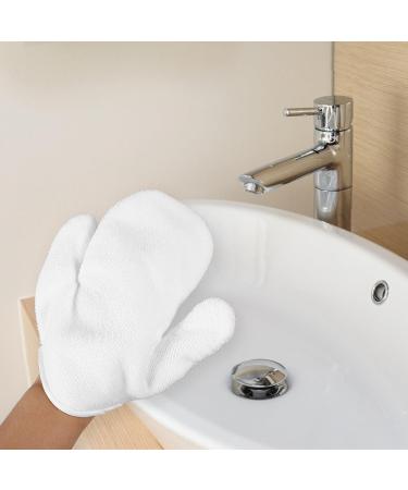MAGICLULU Moufles Exfoliants Visage en Coton Doux Blanc 1 Paire pour Nettoyage Profond limination S bum et Impuret s Adapt s Peau Sensible Usage Maison et Spa Soin Visage - Buy Online on GoSupps.com