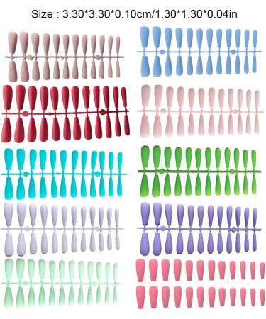 AUklOPVZZ Girls Matte False Nails Full Cover Patch Decorated Decorations Super Long Coffin Supplies Artificial Fingernails - Buy Online on GoSupps.com