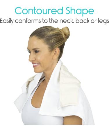 Vive Hydrocollator Contour Neck Pack - Moist Heating Pad for Neck and Shoulders Pain Relief - Portable Weighted Muscle Stiffness Recovery Relaxer - Buy Online on GoSupps.com