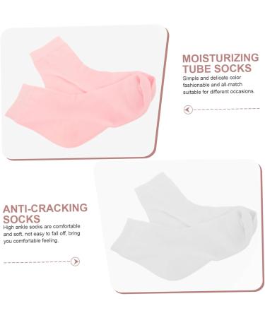 Ipetboom 2 Pairs Anti-split Socks Foot Protector Socks Moisturizing Socks for Adult Moisturizing Socks for Foot Care Foot Spa Socks Gel Men and Women Nursing Socks Middle Tube - Buy Online on GoSupps.com