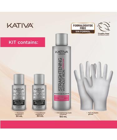 Kativa Anti-Frizz Xtreme Care Straightening Treatment with Keratin & Cupuau - Home Use, Paraben Free, Cruelty Free, Formaldehyde Free - Buy Online on GoSupps.com
