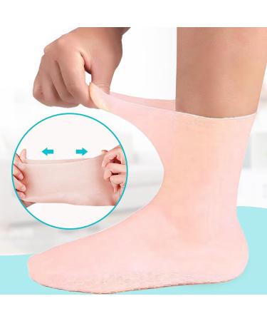Silicone Moisturizing Socks Women Foot Spa Pedicure Silicone Socks Foot Mask Exfoliating Beach Protective Gel Socks Anti Slip Aloe Socks for Dry Cracked Feet Calluses Foot Care (Color) - Buy Online on GoSupps.com