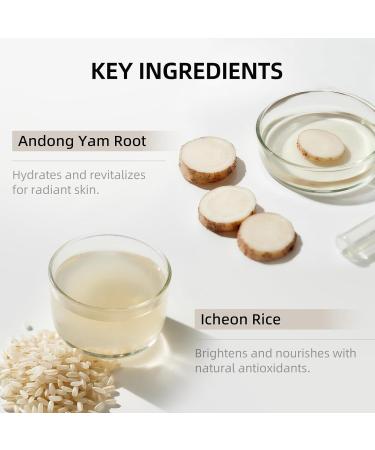 DEEOM Real Yam Brightening Cleanser Gentle Foaming Face Wash for Sensitive Skin with Rice Water Hydrating & Deep Pore Cleansing Korean Skincare 6.76 oz - Buy Online on GoSupps.com