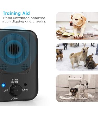 Anti Barking Device Dog Barking Control Devices 3 Levels Ultrasonic Dog Rechargeable & Waterproof Bark Stopper for Pets | Dog Deterrent for Indoor & Outdoor Use- Stop Barking Dog Training Tools Black-bb - Buy Online on GoSupps.com