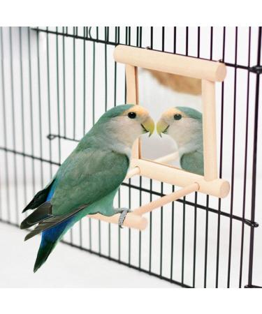 Hanging Bird Mirror Swing Toy - Interactive Play for Small Parrots & Birds - 2PCS - Buy Online on GoSupps.com