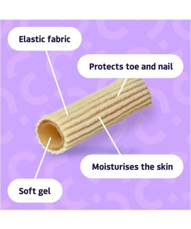 Buy 5 Units of Small Toe Caps - Fabric & Gel Toe Protectors for Chafing Callus Hammertoes & Ingrown Nails | Made in Spain - Buy Online on GoSupps.com