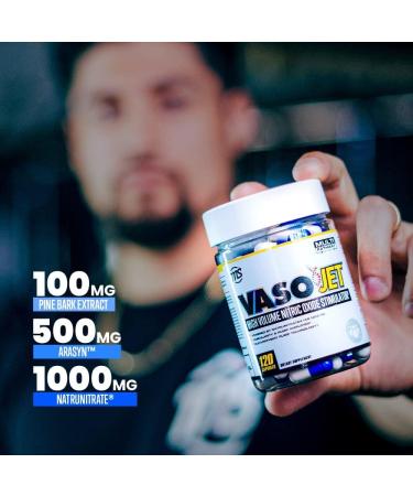 Man Sports Vasojet - Best Muscle Pump & Nitric Oxide Booster - 120 Capsules | 40-Day Supply - Enhance Your Workouts - Buy Online on GoSupps.com