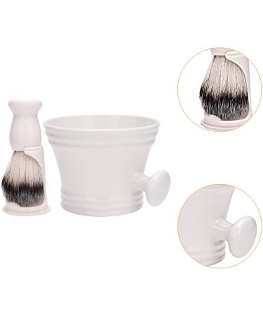 Fenteer Cleaning Bowl & Razor Brush Set - Foaming Shaving Soap for Hairdressing Travel & Gift | Ideal for Salon & Home Use - Buy Online on GoSupps.com