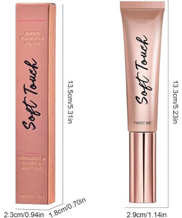 REMEK Highlighter Makeup for Women - Stick Makeup Liquid Cosmetic Cheeks for Enhancing Blush Party | Highlighter Lasting Shine Blush Cream Stick 3D Makeup Blush B1 - Buy Online on GoSupps.com