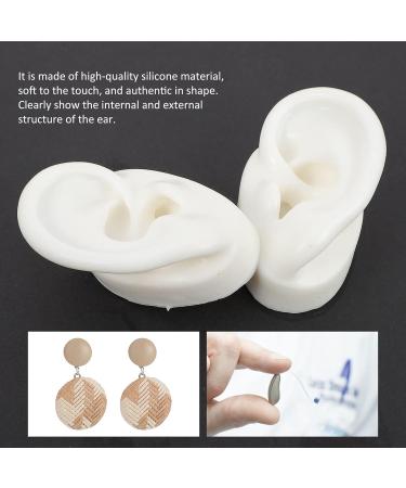 TEHAUX Premium Silicone Ear Model - Lifelike Artificial Ear for Studs & Teaching (Size M) - Bubble-Free Soft & Realistic - Buy Online on GoSupps.com