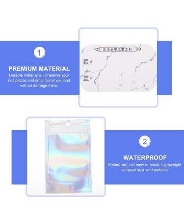 Beaupretty 50 Sets Holographic Nail Tip Bags - Resealable PVC Mini Fake Nails Storage Pouch for Manicure | International Shipping Available - Buy Online on GoSupps.com