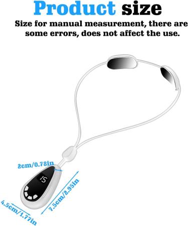 Buy NizirioOO Portable Neck Massage Device - White EMS Technology 6 Modes Adjustable Intensity for Neck Shoulder & Back Relief - Buy Online on GoSupps.com