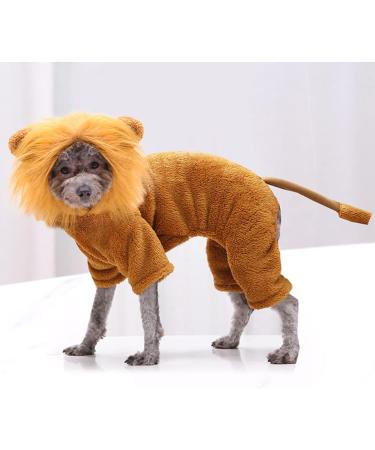 XIAOYU Pet Clothes | XXL Lion Hoodie for Dogs & Cats | Warm Halloween Costume & Cosplay Apparel - Buy Online on GoSupps.com